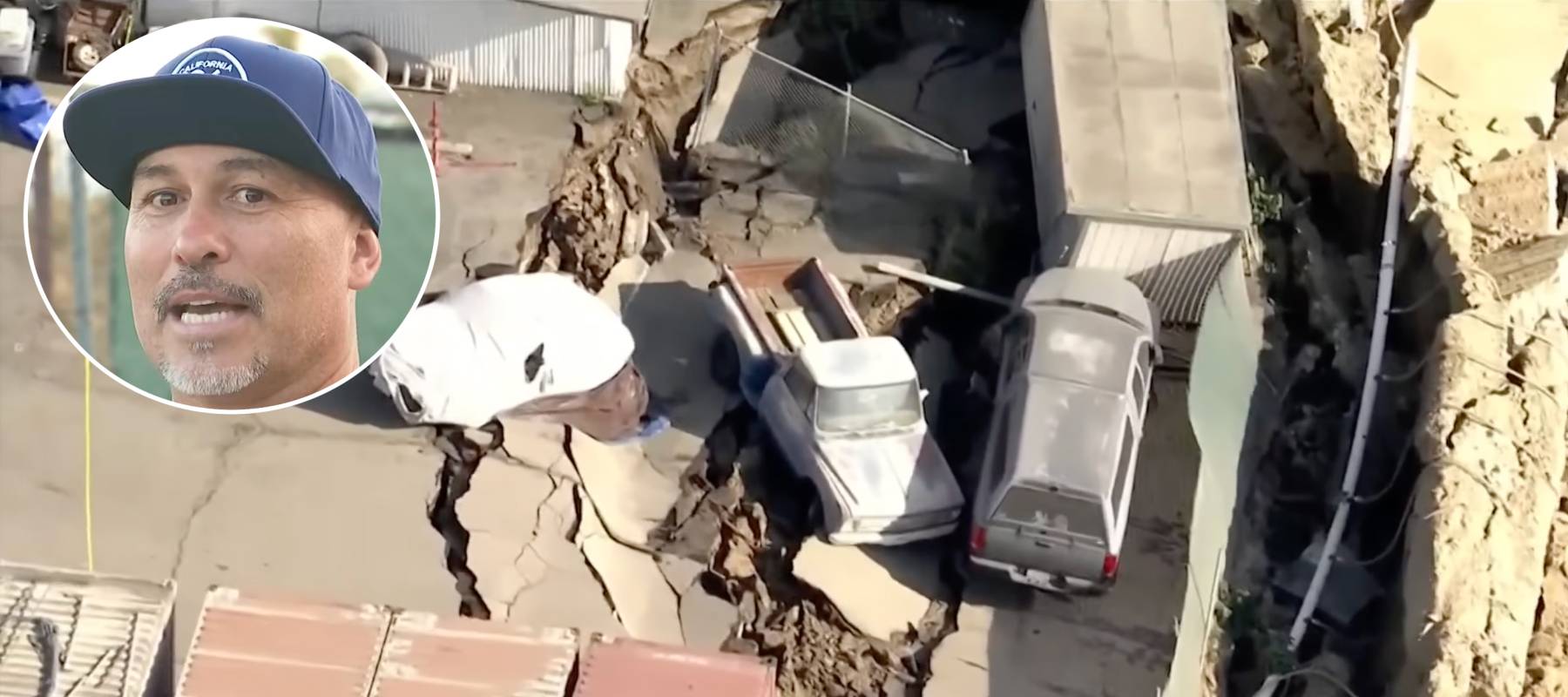 A massive sinkhole swallowed a California construction site because of ‘shoring failure’.