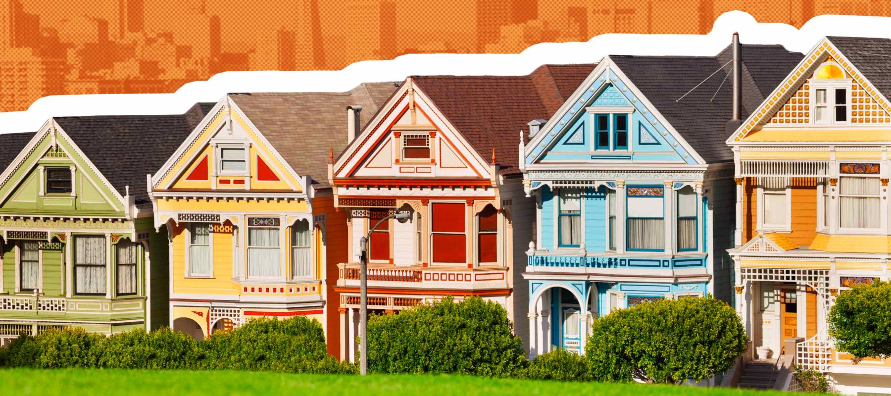 Painted ladies and San Francisco view