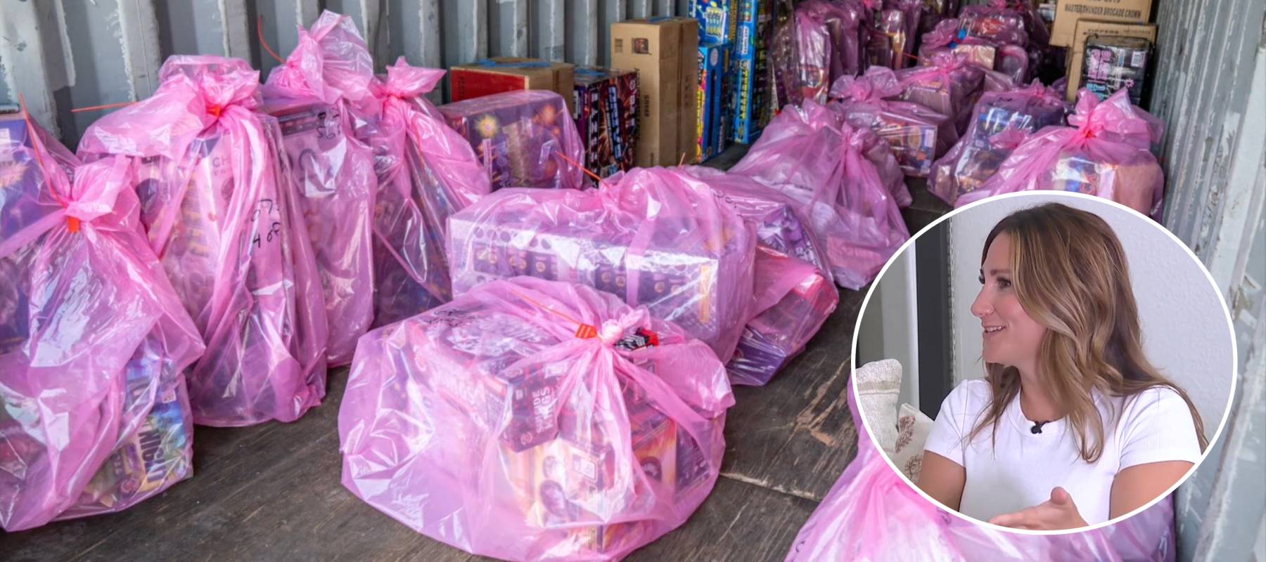 Denise Huntsman thought her fireworks were legal until the red and blue lights showed up.