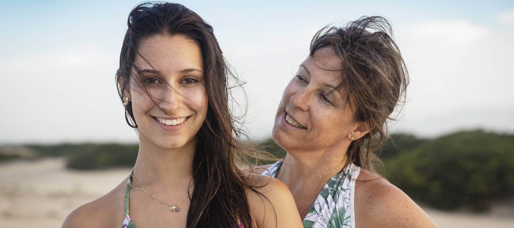 Portrait of a daughter and mother.