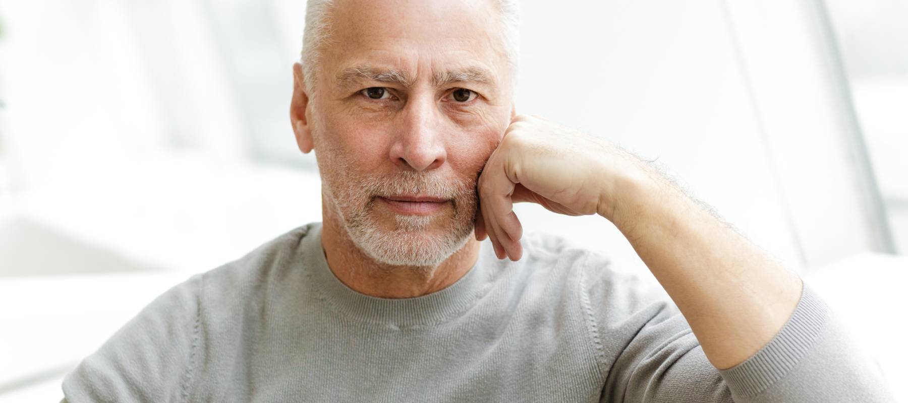 Man sitting on a couch