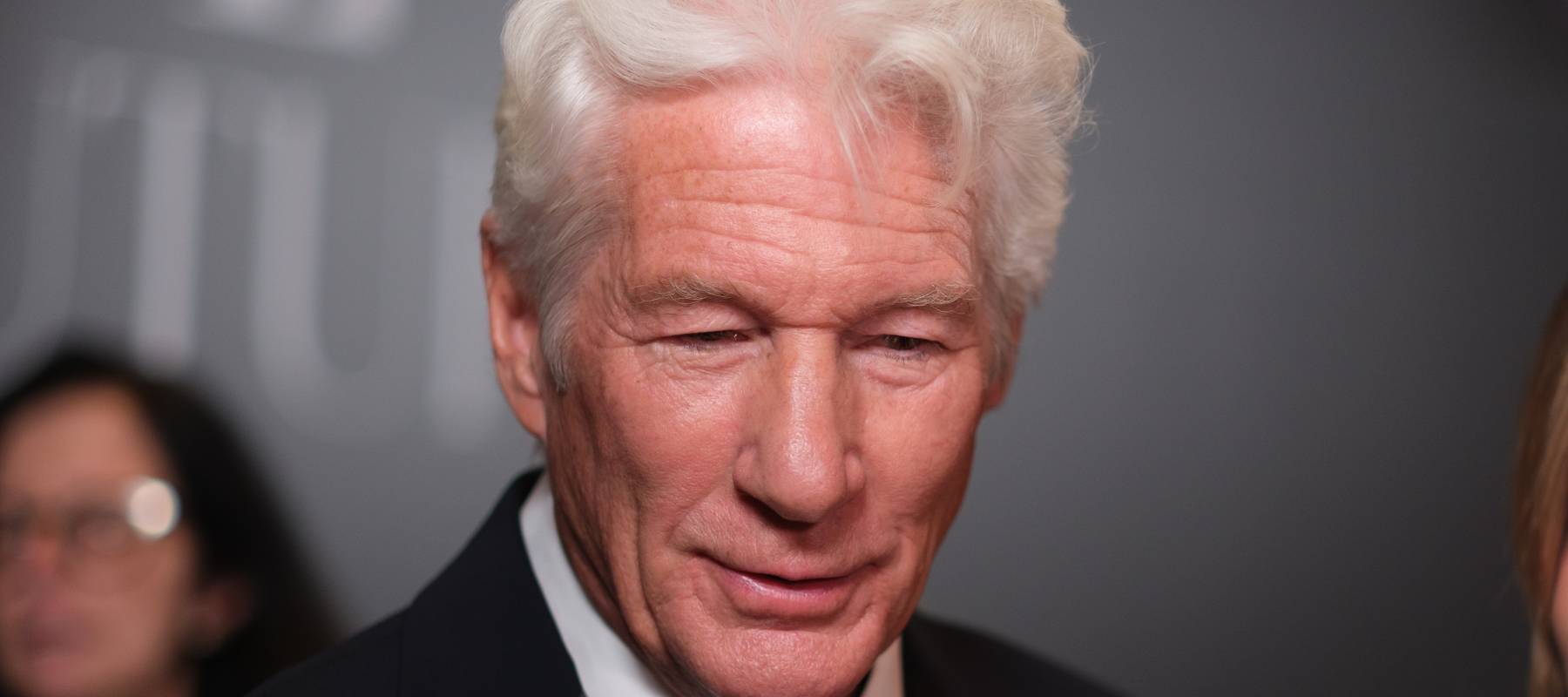 Close up of actor Richard Gere at a press event.