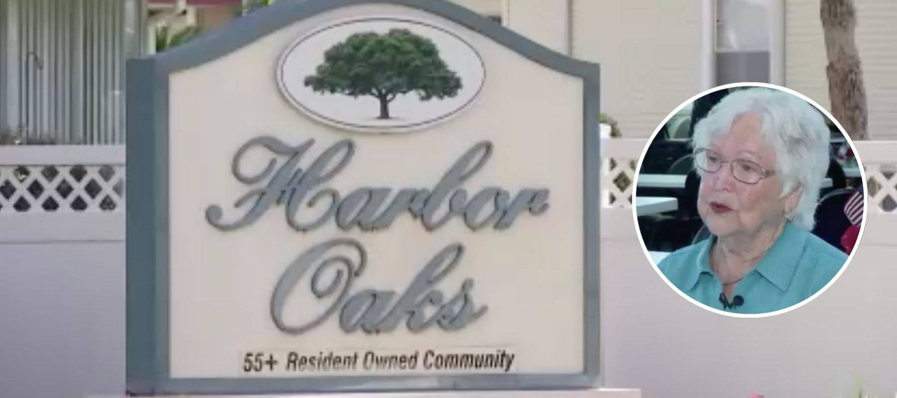 Resident at local Florida mobile home community discussing the benefits of living in a co-op.