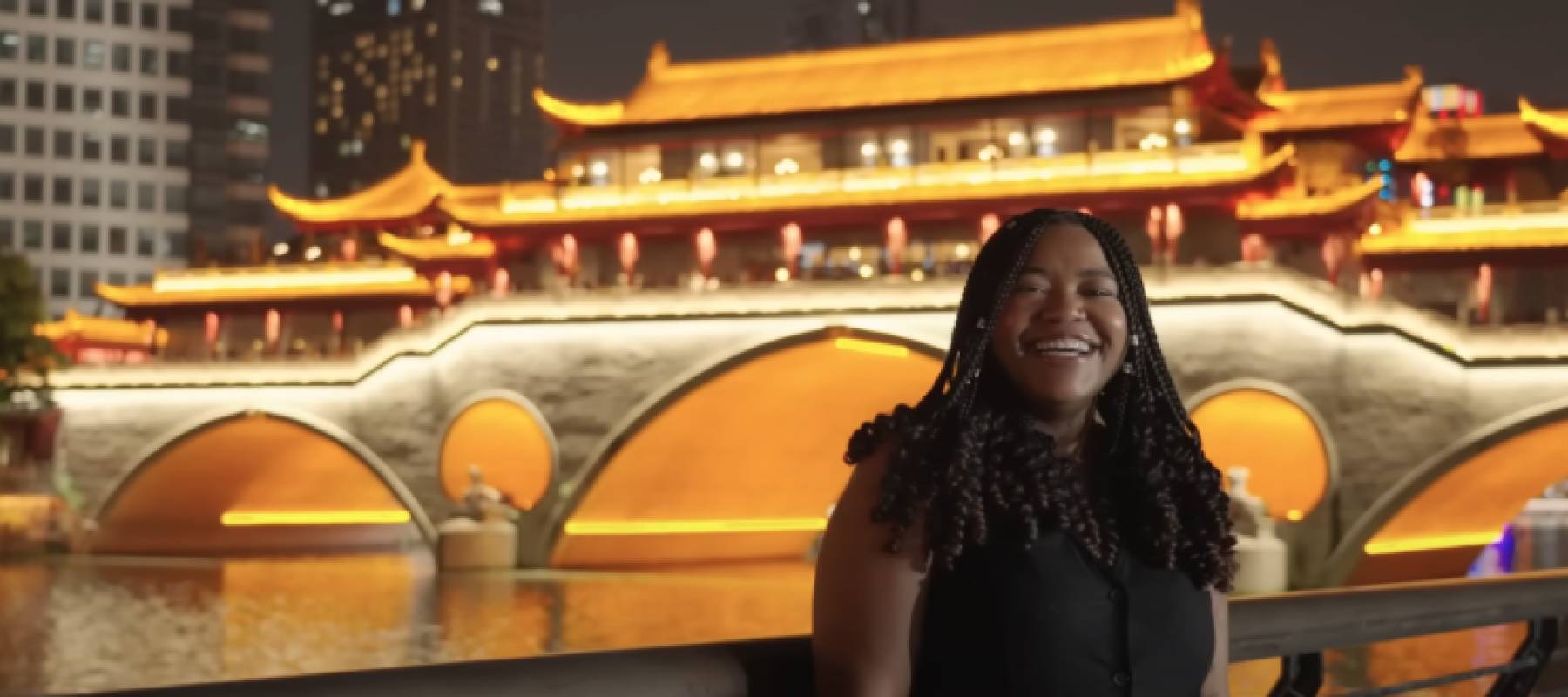 Aleese Lightyear in China, where she moved to escape the expensive New York City.