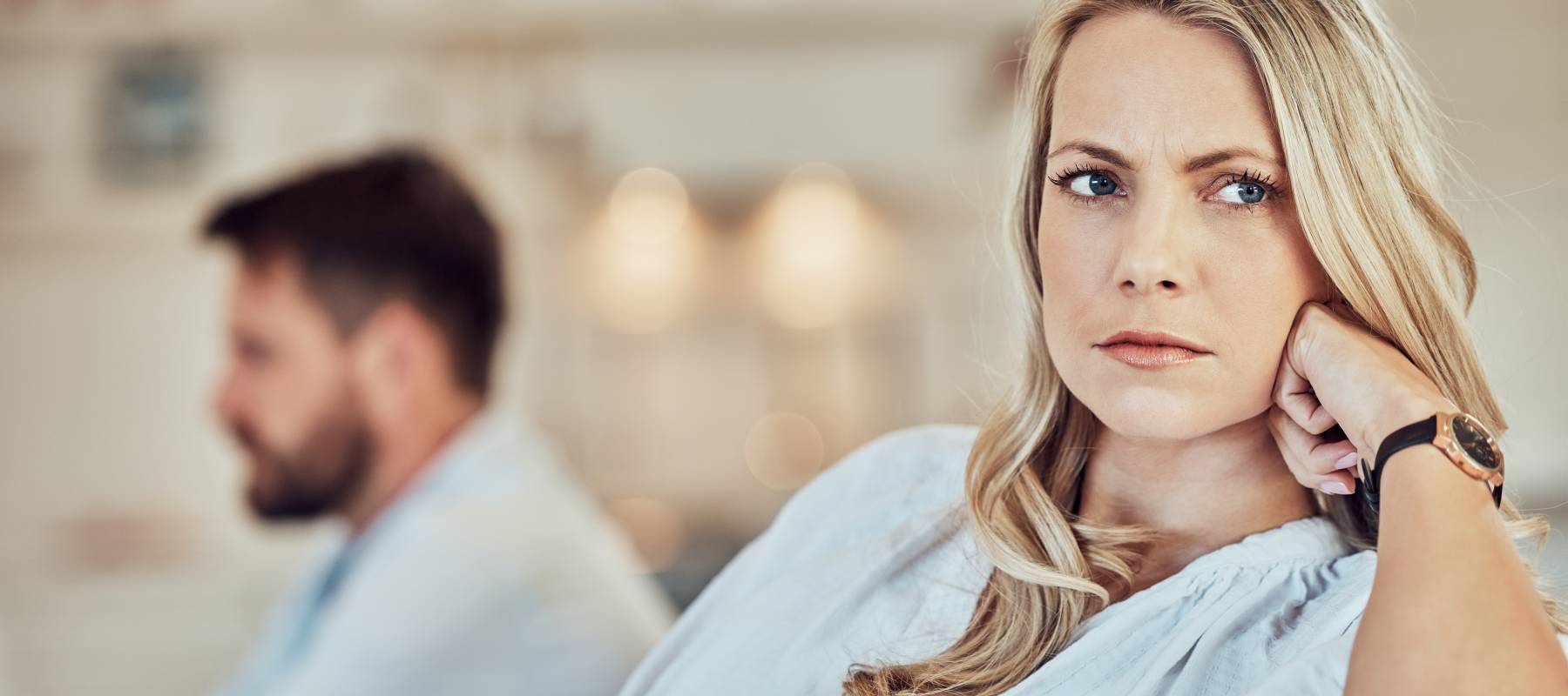 Wife arguing with her fiance.