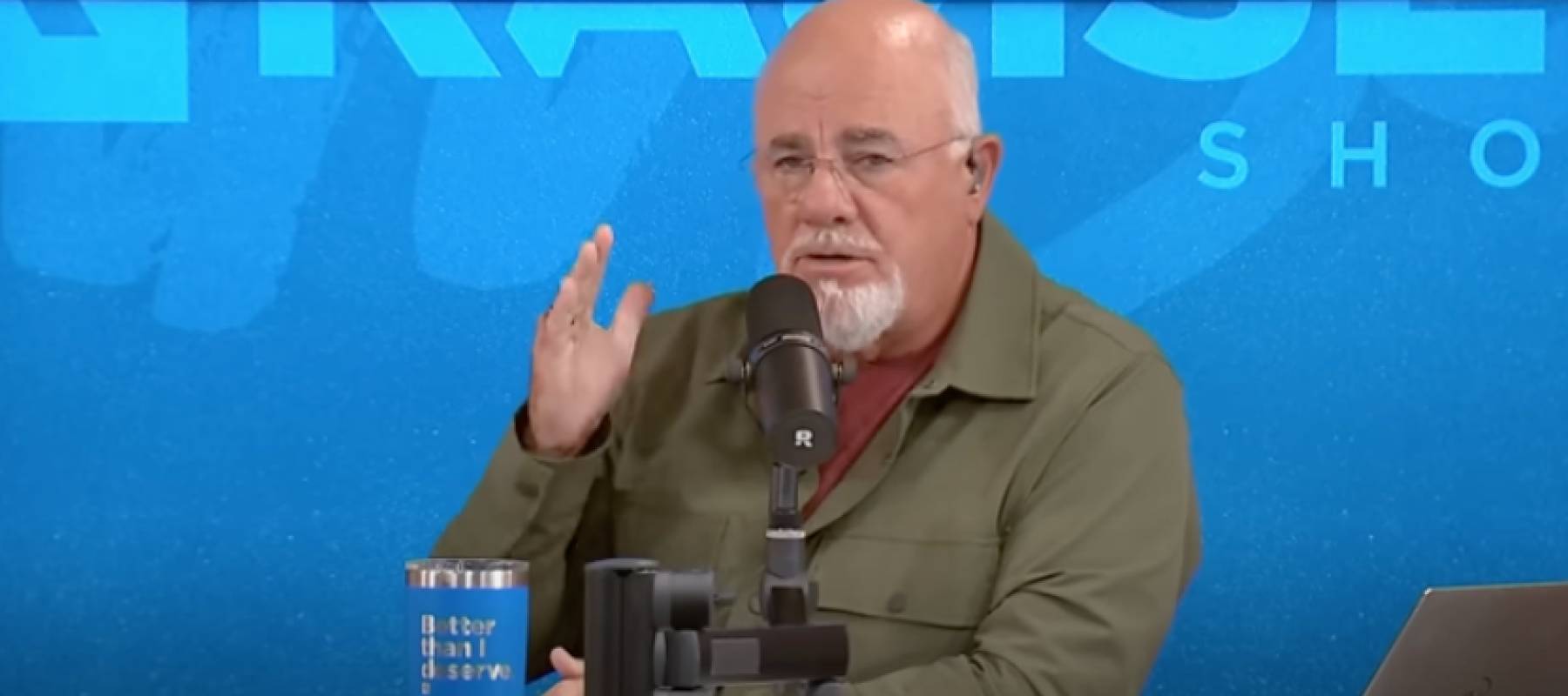 Dave Ramsey speaking on camera.