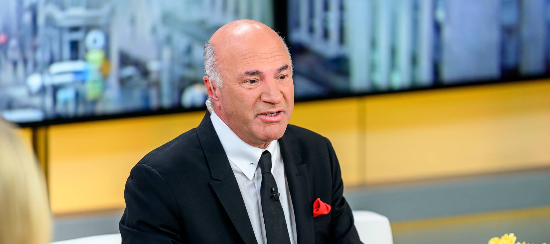Kevin O'Leary visits "Outnumbered" at Fox News Channel Studios on April 18, 2024 in New York City.