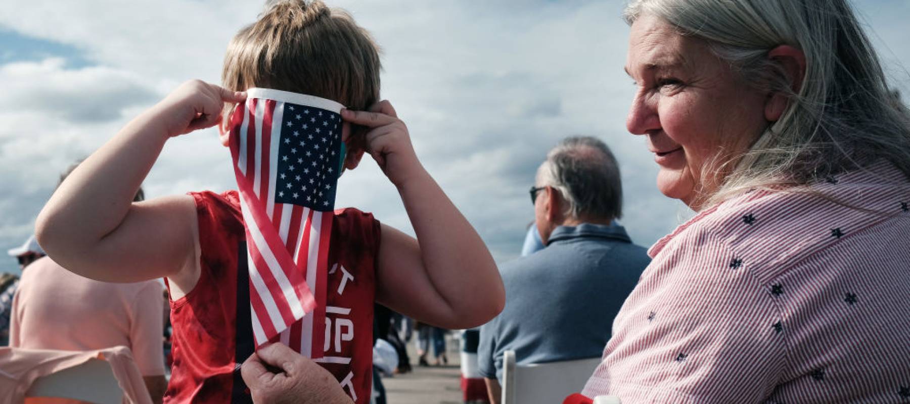 Young child with grandmother.