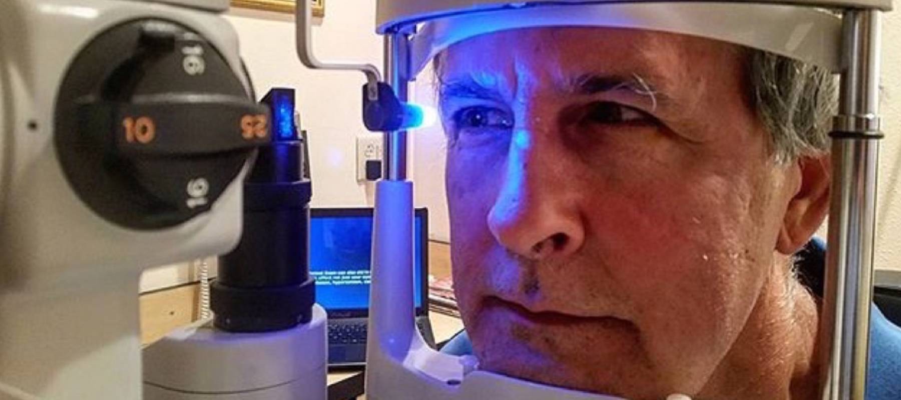 Man getting his eye pressure