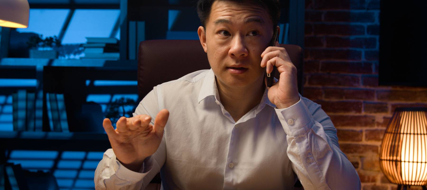 Businessman on phone.