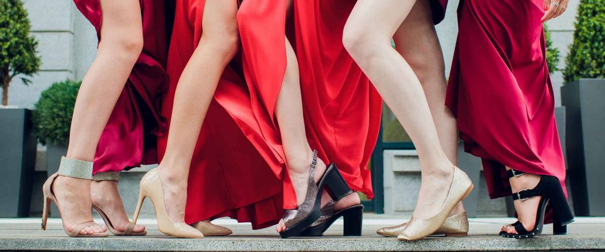 Women in heels, showing their legs