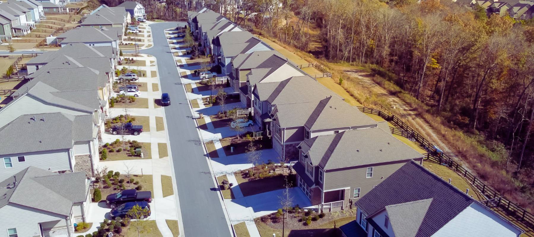 Aerial view of HOA neighborhood in Georgia