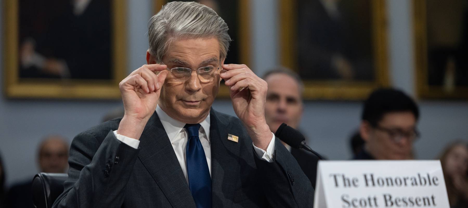 Secretary of Treasury Scott Bessent testifies during a House Appropriations Subcommittee on Financial Services and General Government hearing.
