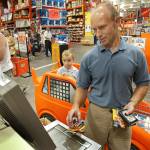 Self-checkout at Home Depot