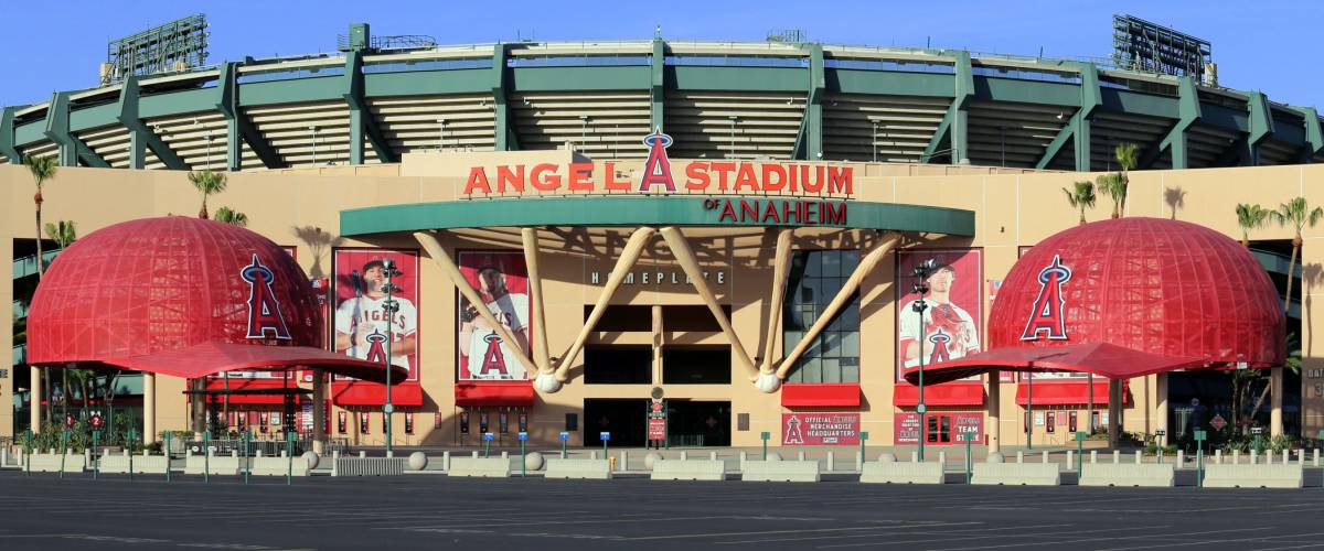 ANAHEIM, CA - MARCH 16: The Angel Stadium of Anaheim located in Anaheim, California