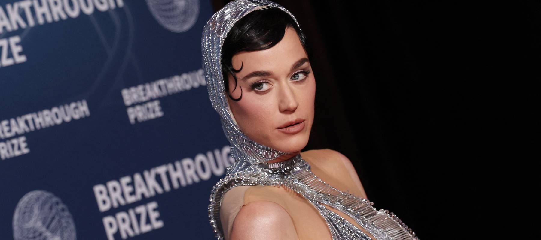 US singer Katy Perry attends the 11th Breakthrough Prize ceremony at Barker Hangar in Santa Monica, California, on April 5, 2025.