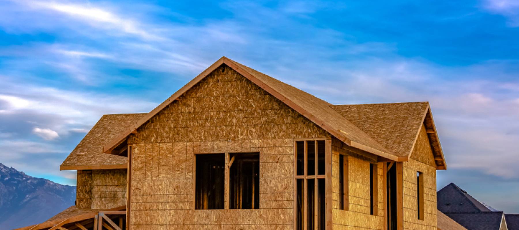 New house under construction in Daybreak Utah