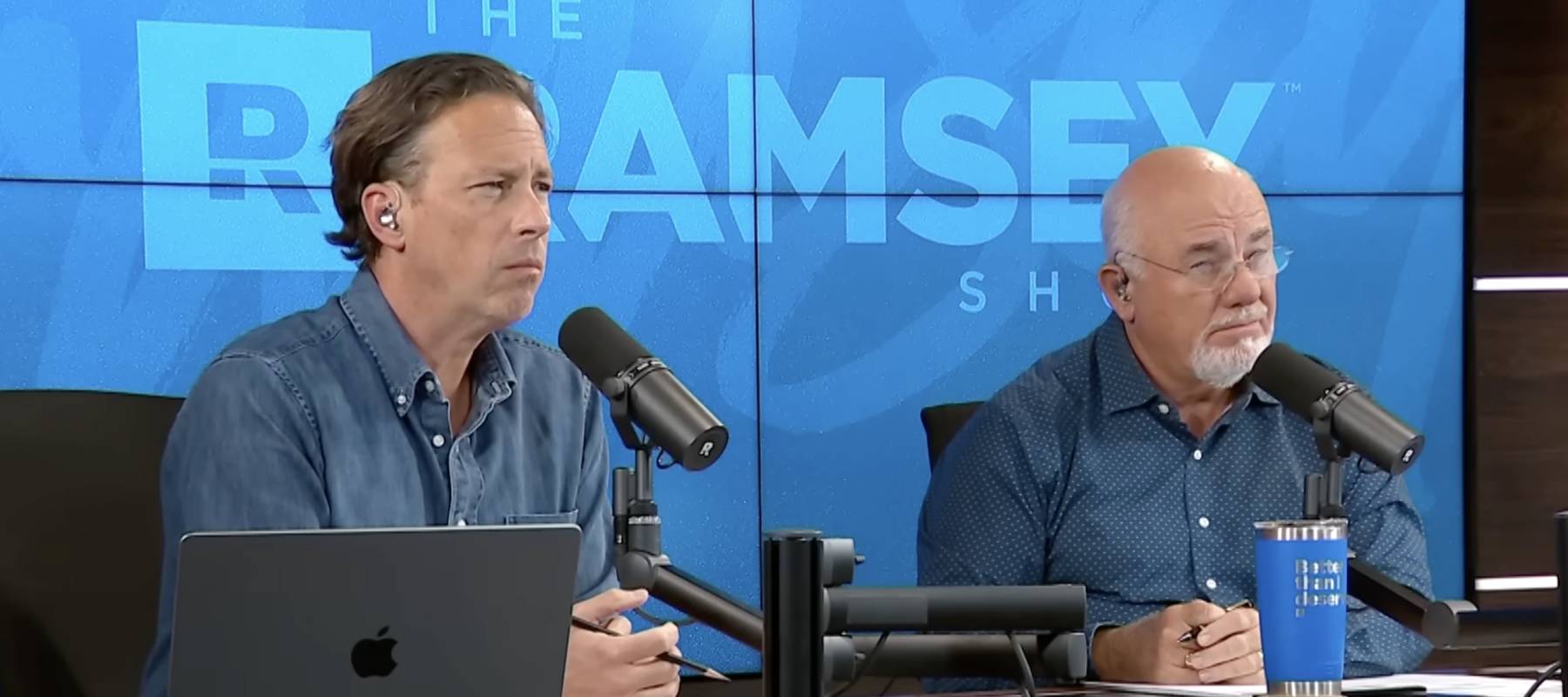 Dave Ramsey responding to a caller alongside cohost Ken Coleman.