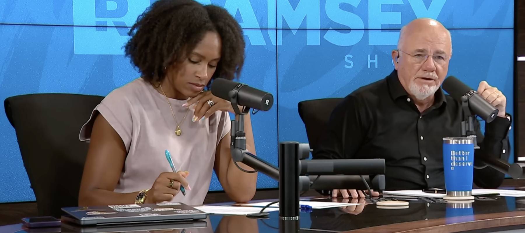 Jade Warshaw and Dave Ramsey.