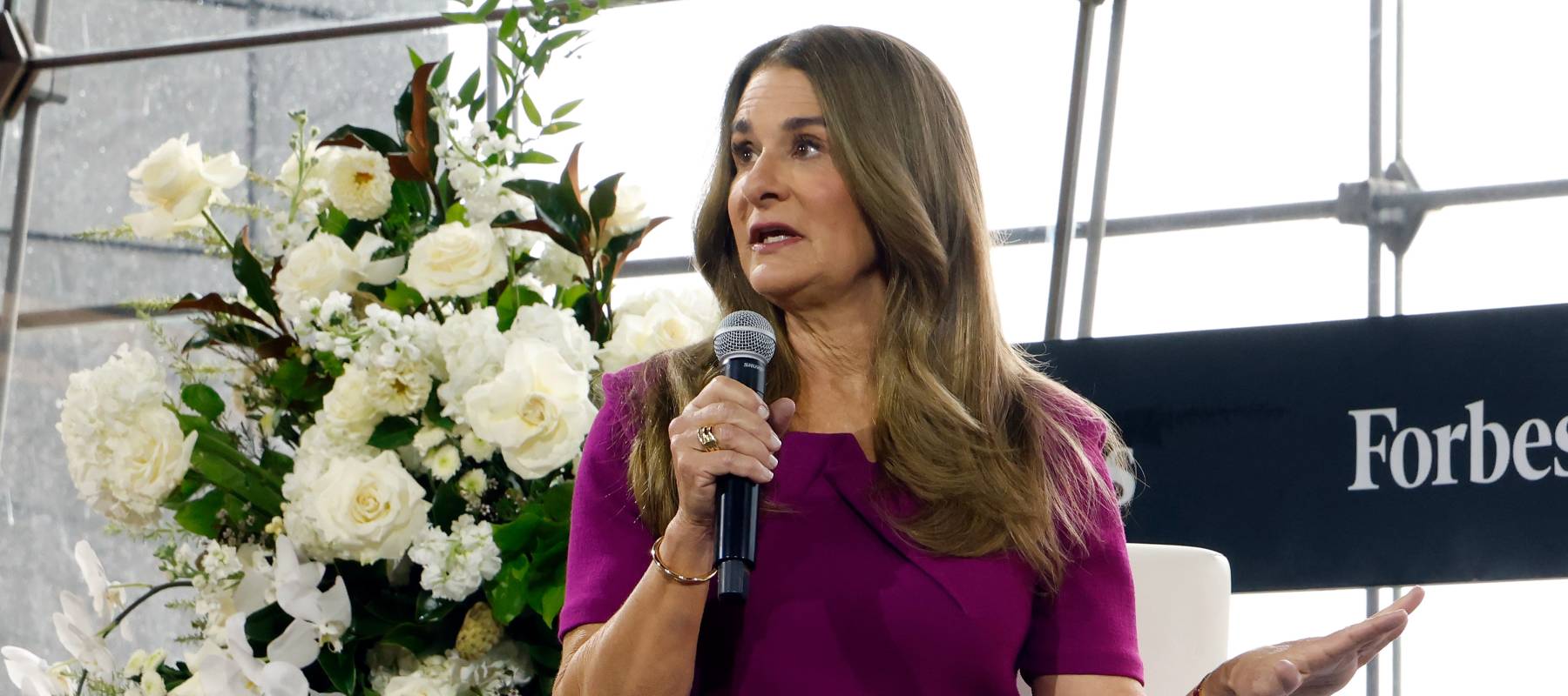 Melinda Gates speaks during the 2025 Forbes Power Women's Summit at Jazz at Lincoln Center on September 10, 2025 in New York City.