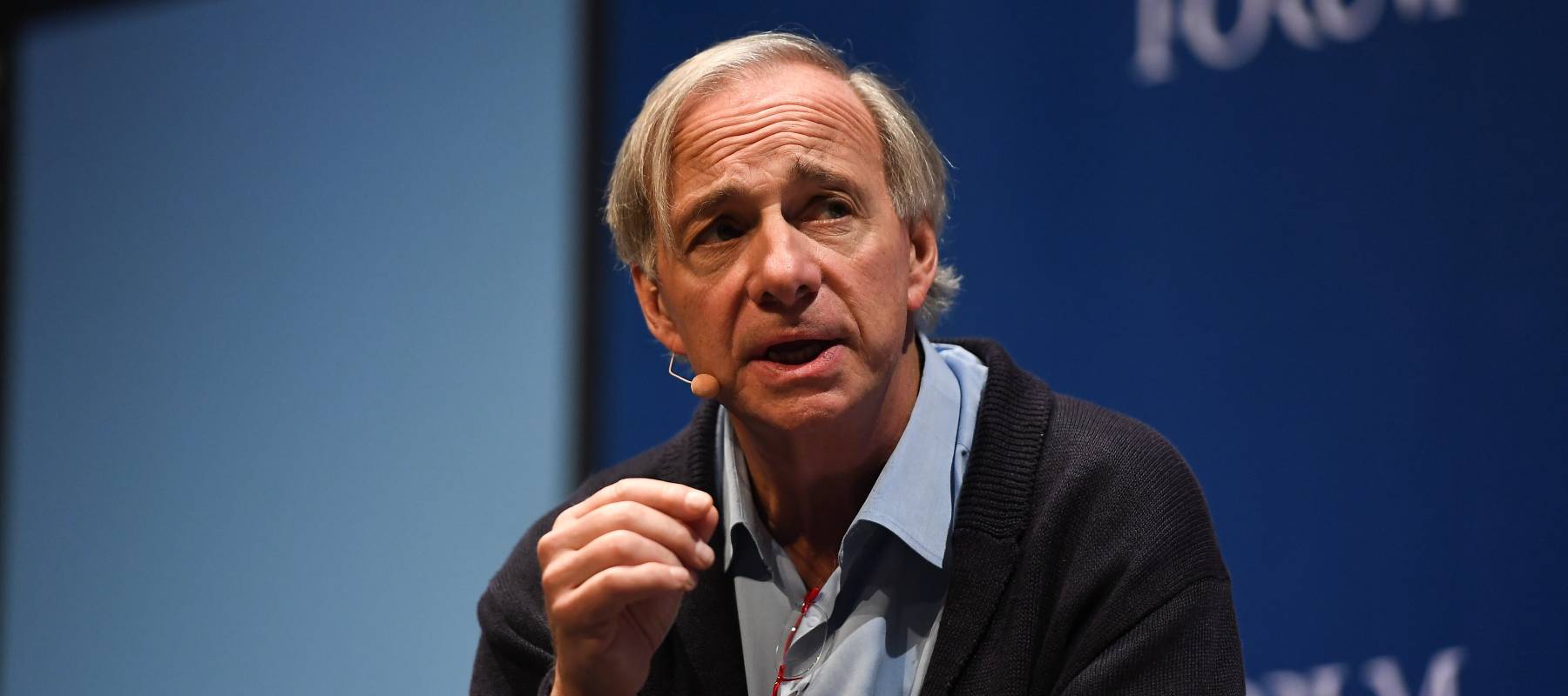 Ray Dalio, Founder, Co-Chief Investment Officer & Co-Chairman, Bridgewater Associates on the Forum Stage during day two of Web Summit 2018.