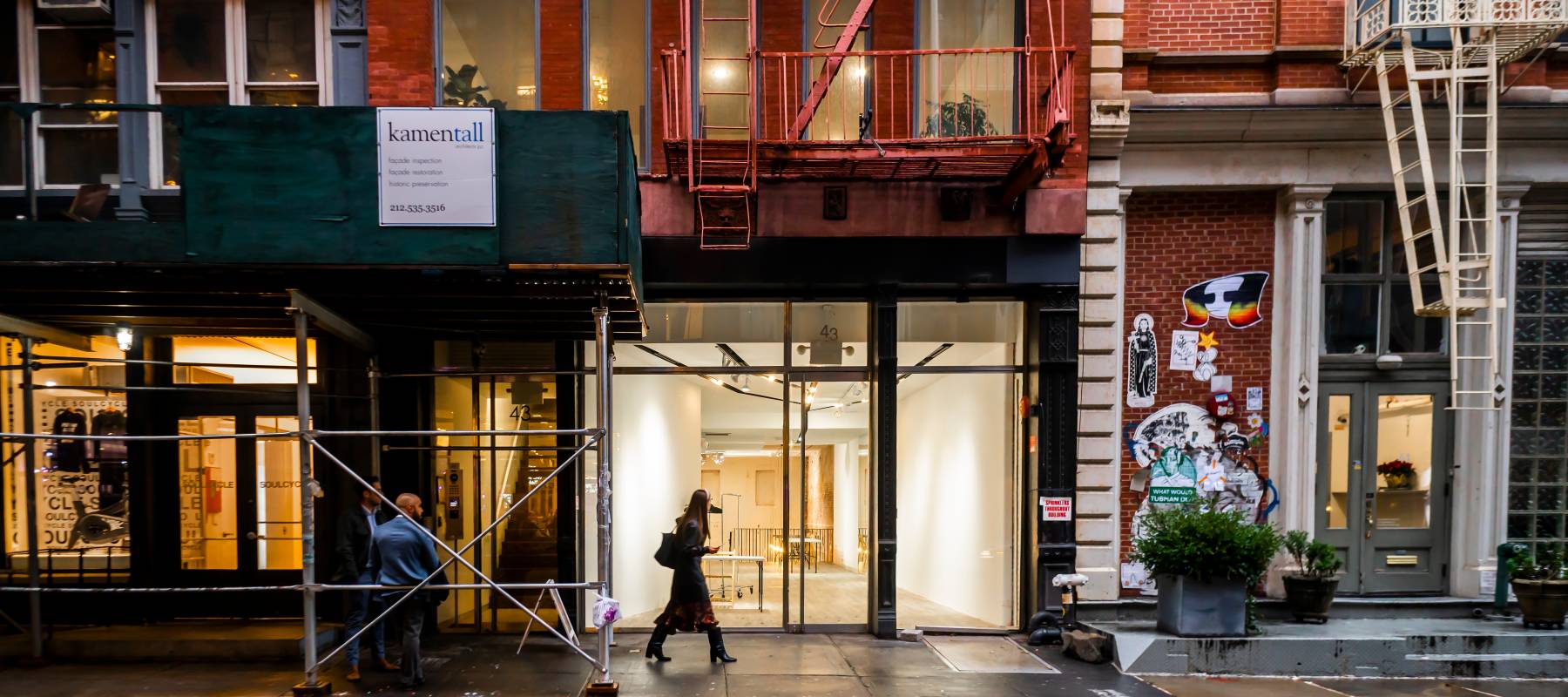 Vacant storefront on in the Soho neighborhood in New York.
