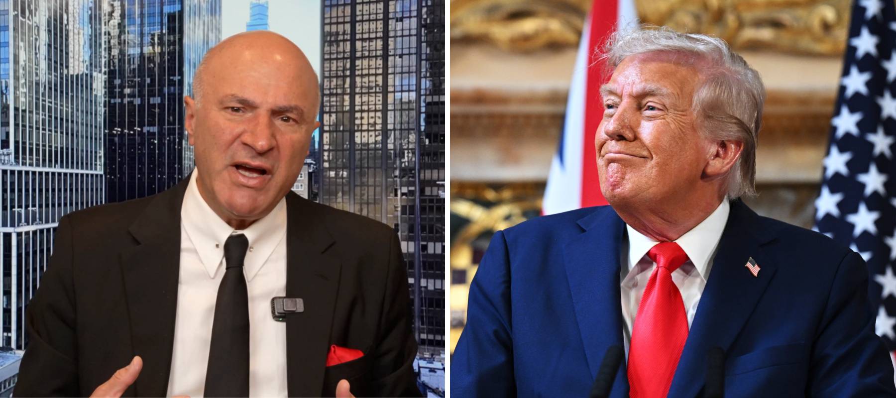 Kevin O'Leary and President Donald Trump