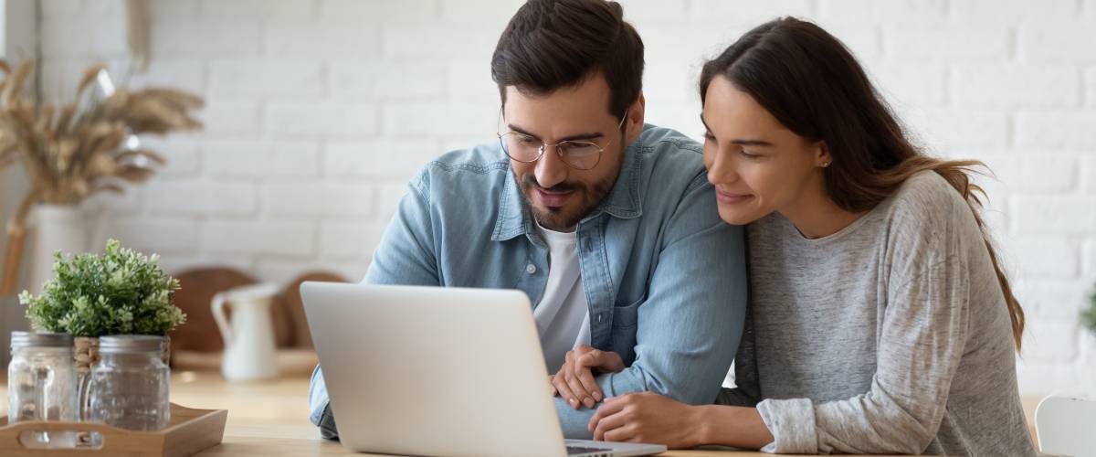 Couple on laptop