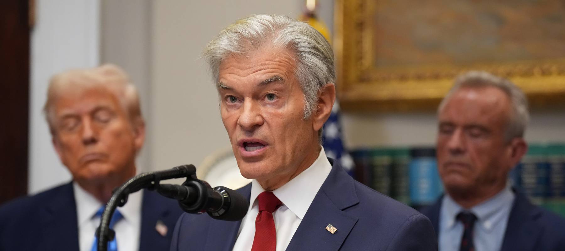 Administrator for the Centers for Medicare & Medicaid Services Mehmet Oz delivers remarks.