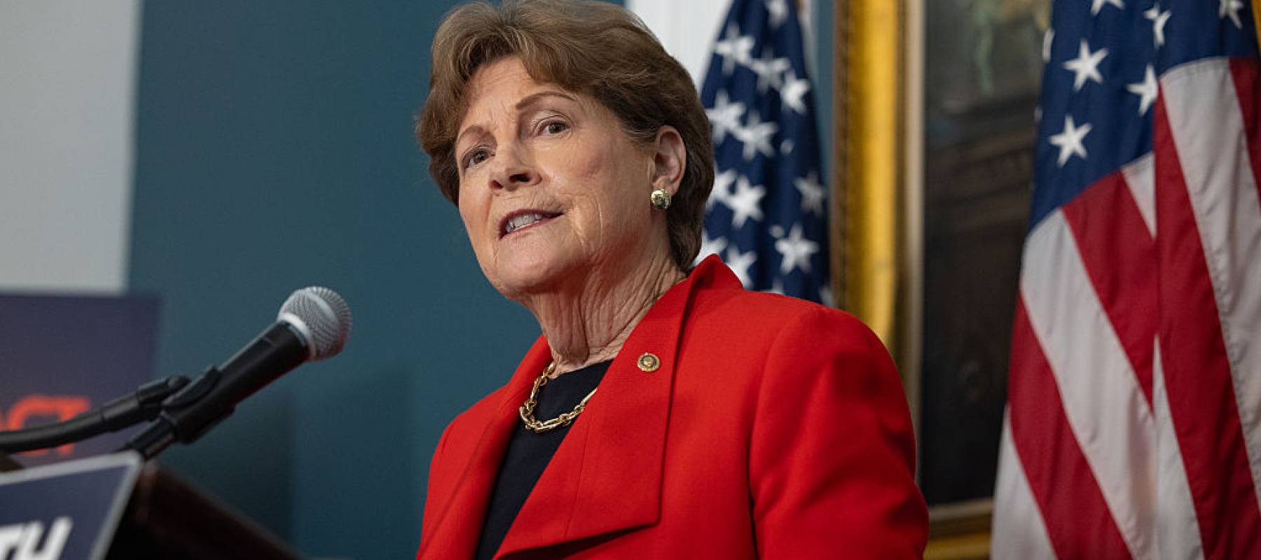 Senator Jeanne Shaheen speaking at press conference about Affordable Care Act tax credit.