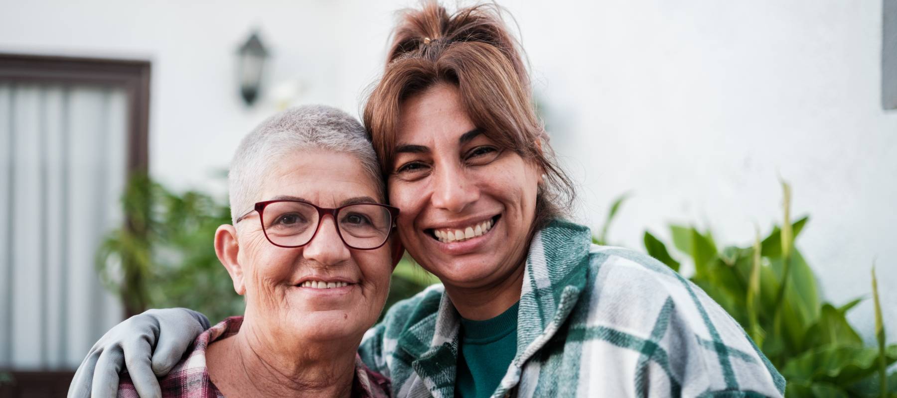 Woman and her mom.