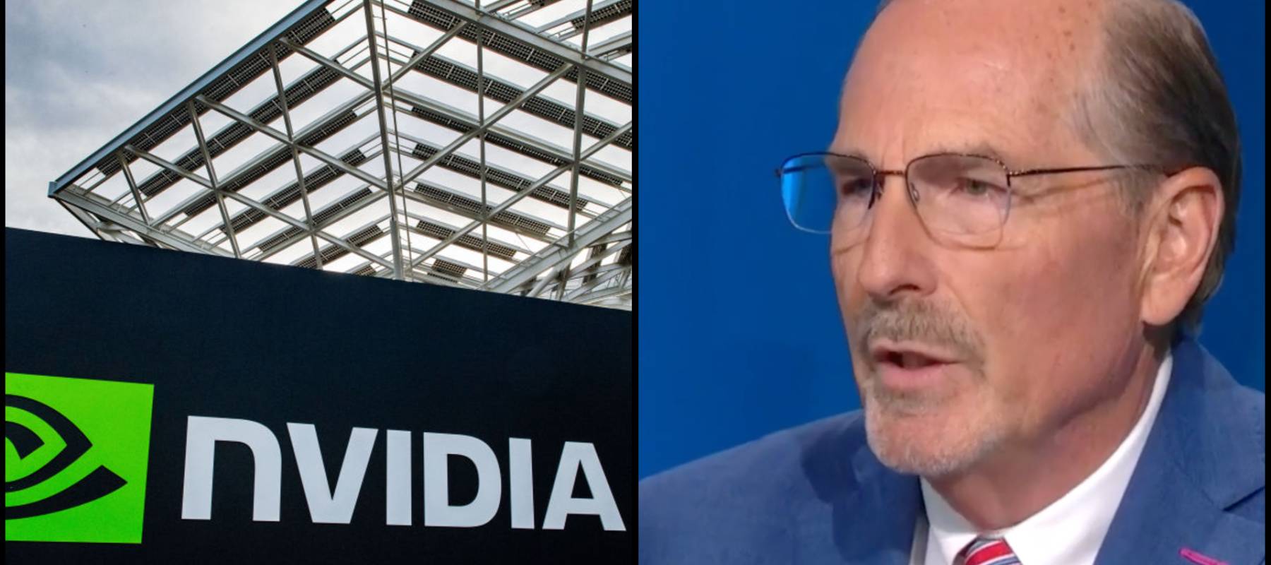 Nvidia sign and Bill Smead.