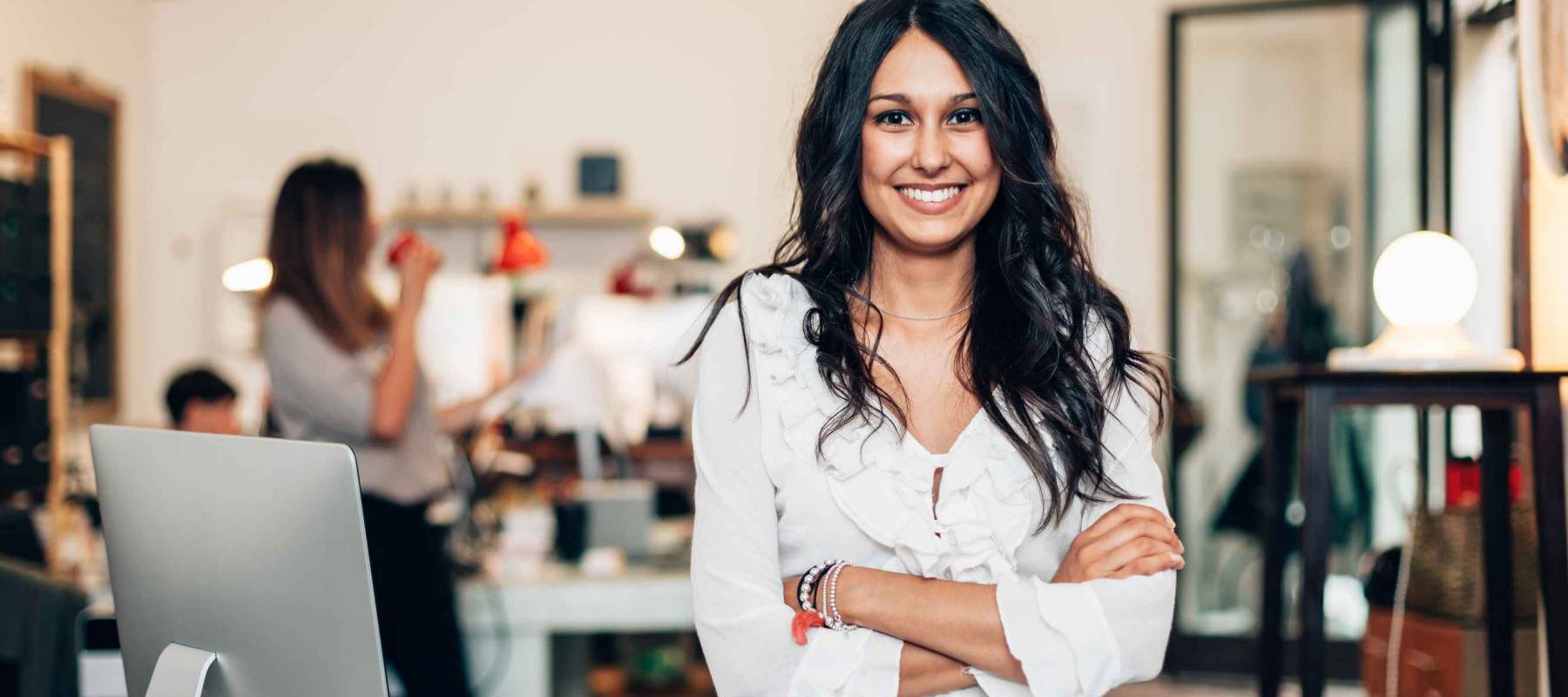 Start up of enterprise, women leader the new company self-confident
