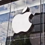 Apple logo on building