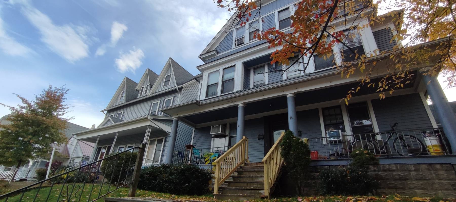 Autumn on a city street in Scranton.