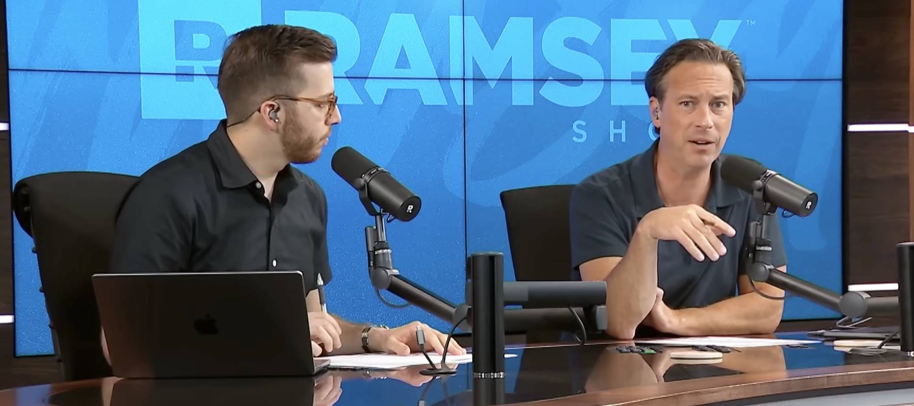 George Kamel (left) and Ken Coleman speak with Noelle about the finances in her relationship.