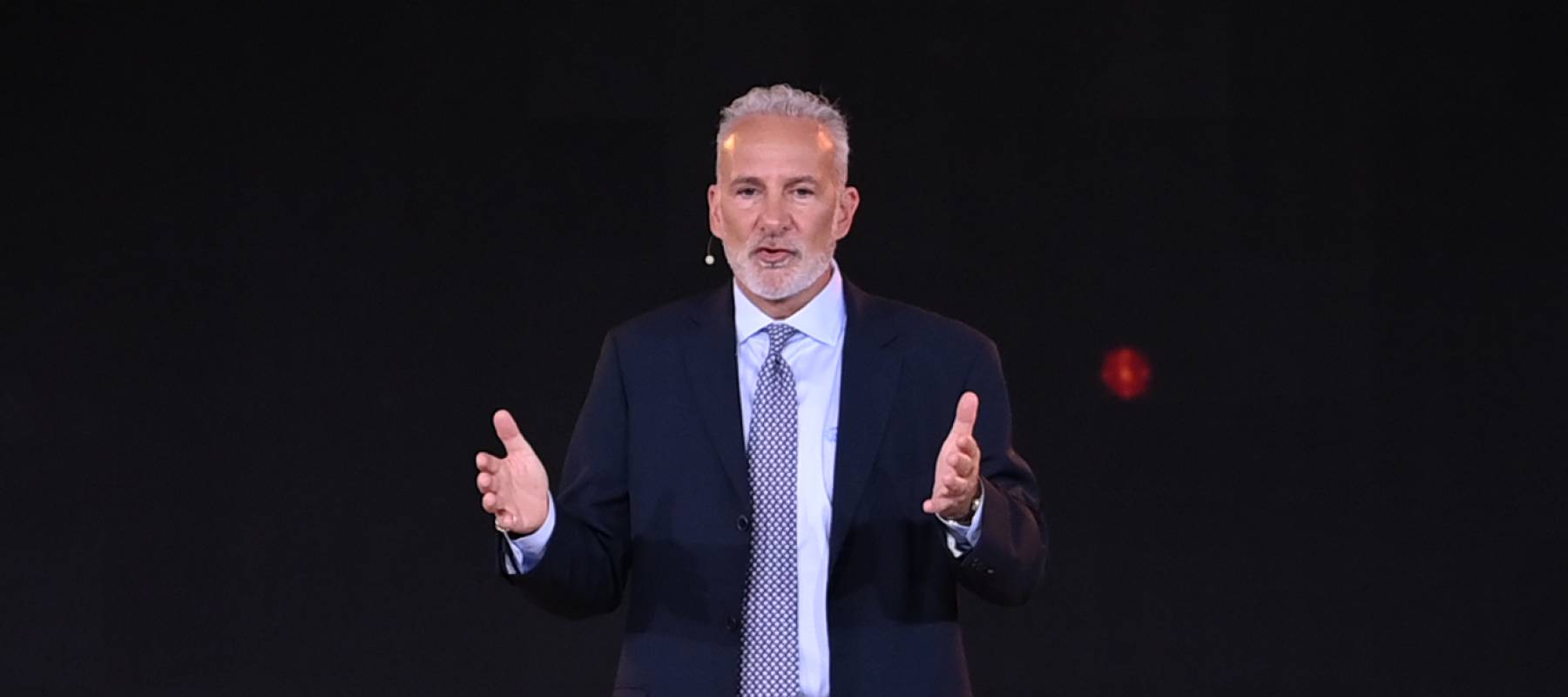Peter Schiff speaks onstage during 'How a “Digital Gold” System Should Really Work' at The Queen Elizabeth II Conference Centre on June 02, 2023 in London, England.