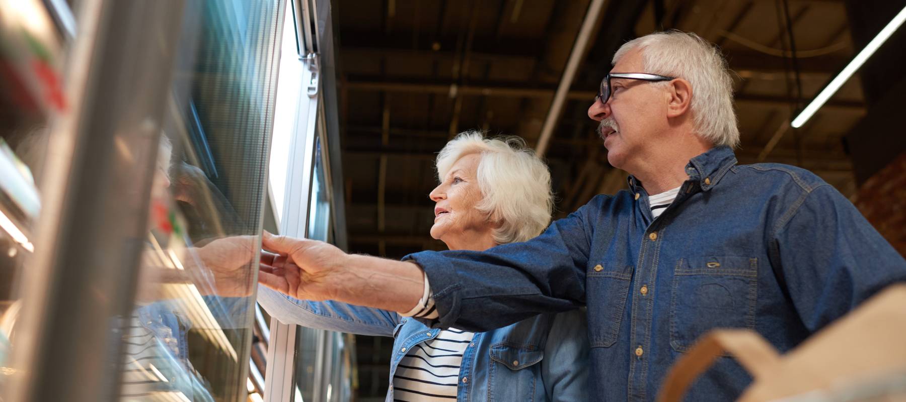 Senior Couple in Grocery Store