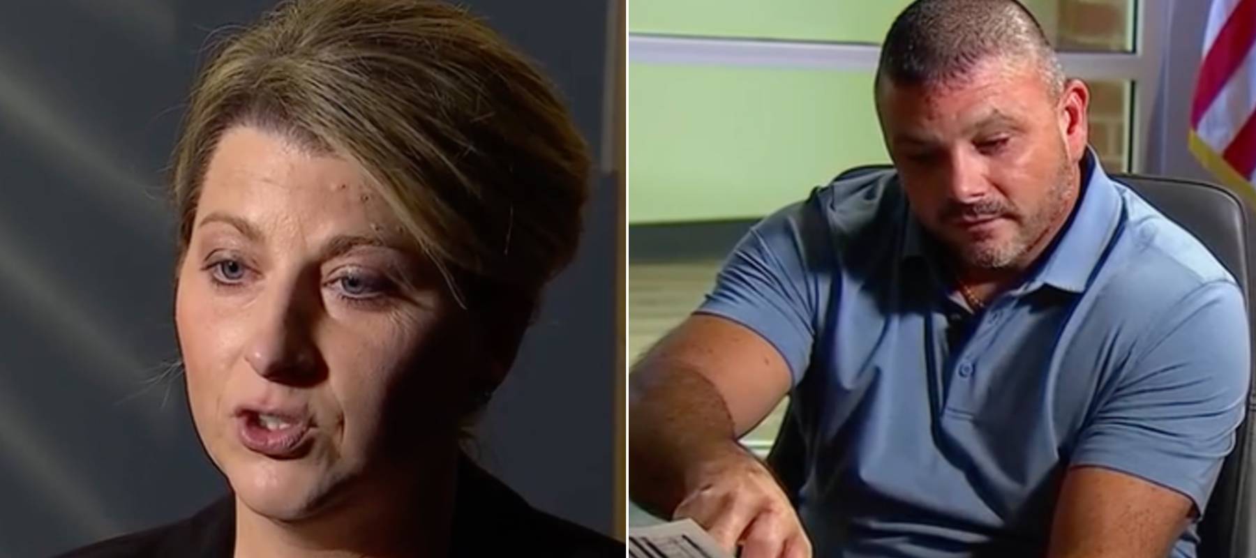 Ex-Tennessee troopers Ashley Smith and Adam Potts speaking to WSMV 4 Nashville reporters.