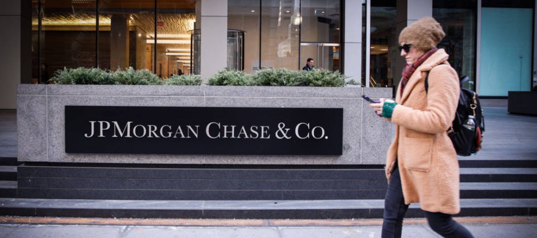 Exterior view of JPMorgan Chase & Co. branch on January 14, 2025 in New York City, New York. J