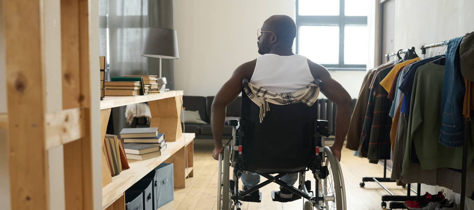 Man with disability living alone
