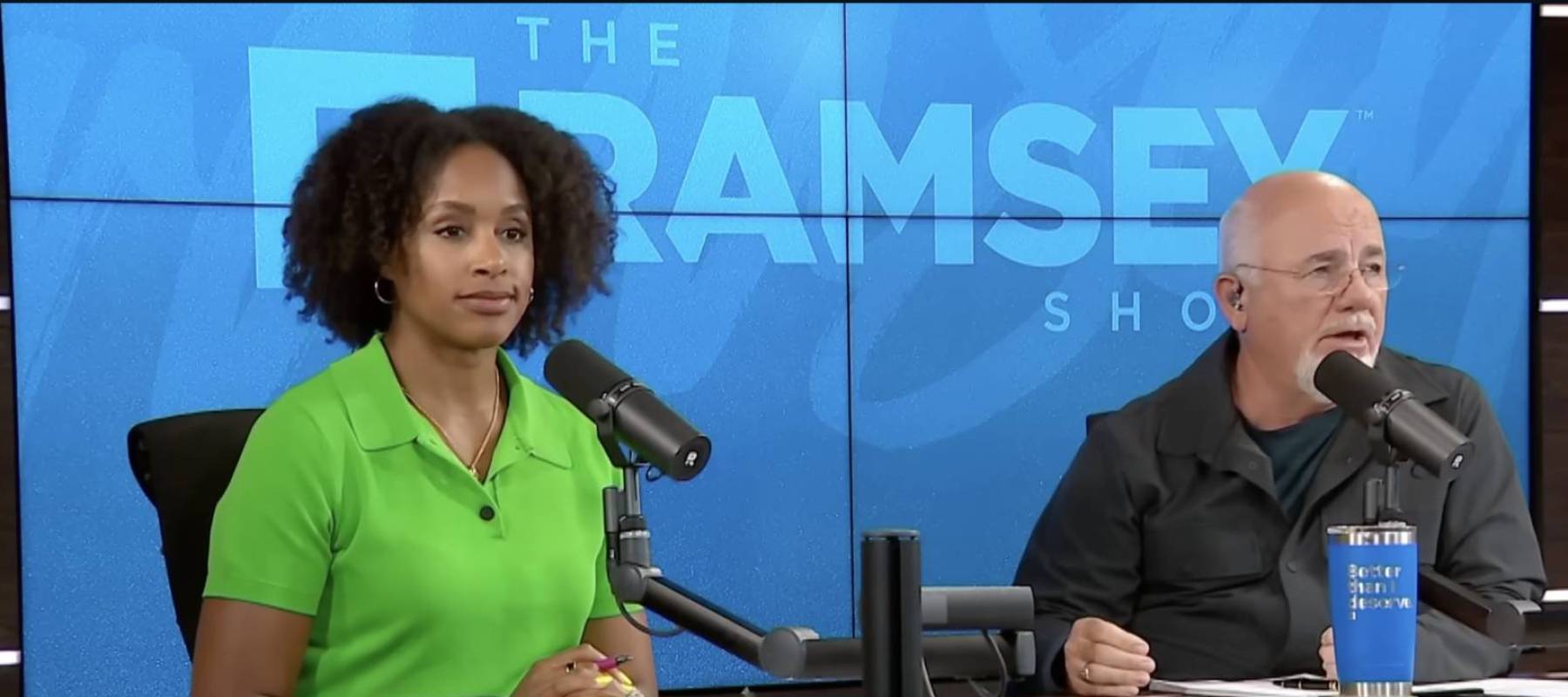 Dave Ramsey and co-host Jade Warshaw.