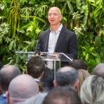 Jeff Bezos at Amazon Spheres Grand Opening in Seattle