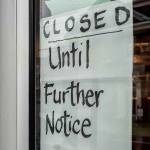 Business remaining closed during COVID-19 outbreak in Somerville, MA, USA.