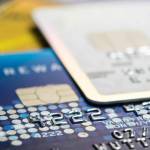 Close up credit card for shopping online