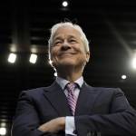 Jamie Dimon, CEO of JPMorgan Chase, smirks at the camera.