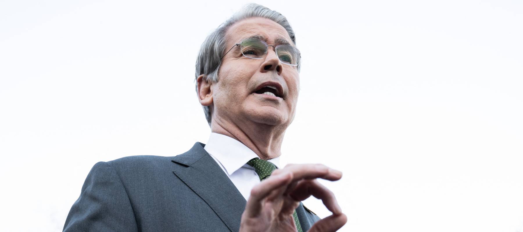 US Treasury Secretary Scott Bessent speaks with the media outside of the West Wing of the White House in Washington, DC, November 5, 2025.