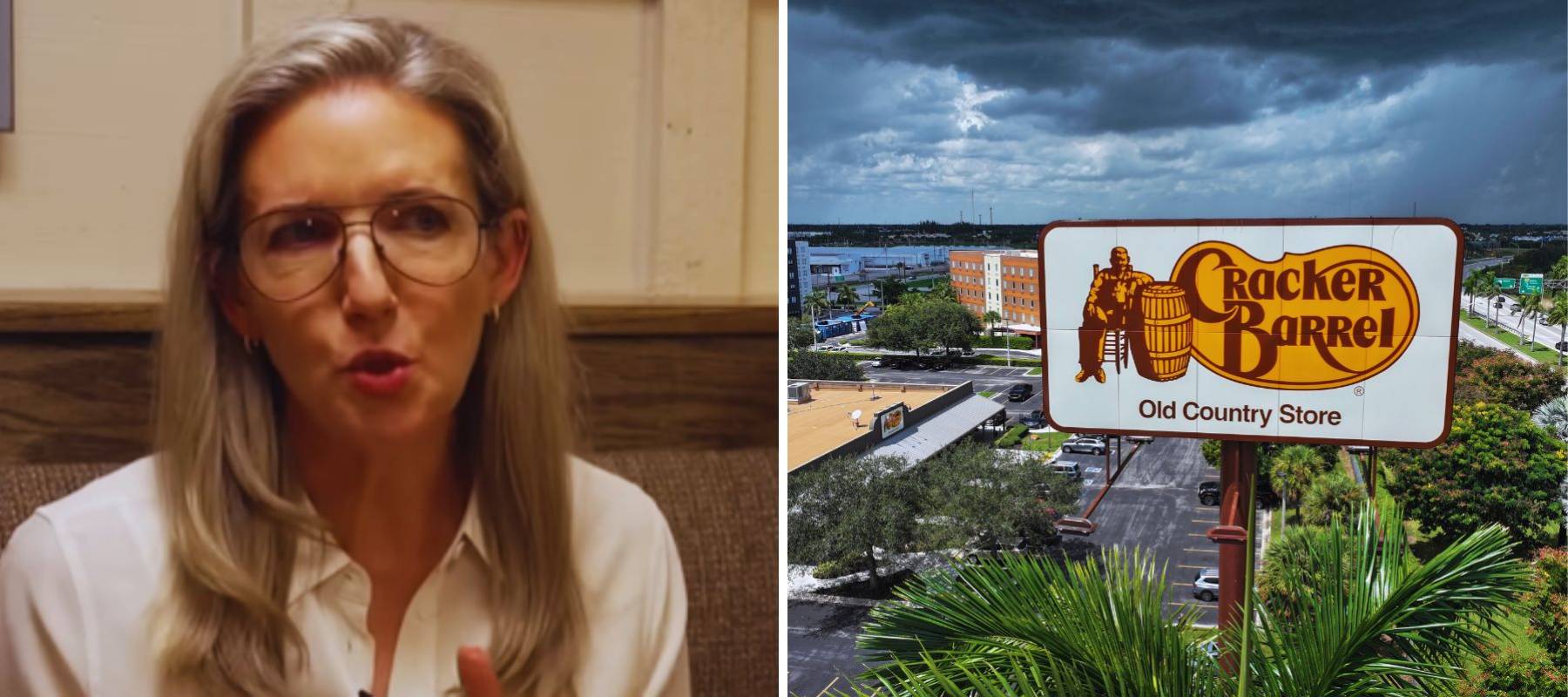 Julie Masino; Cracker Barrel sign