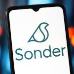 In this photo illustration, the Sonder Holdings logo is seen displayed on a smartphone screen.