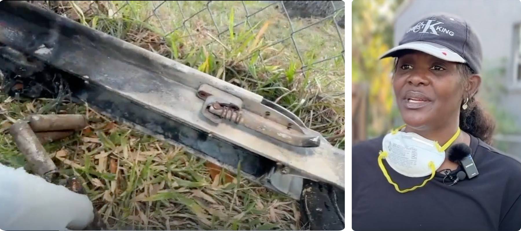 Monica Snead's home was destroyed by an apparent battery fire.